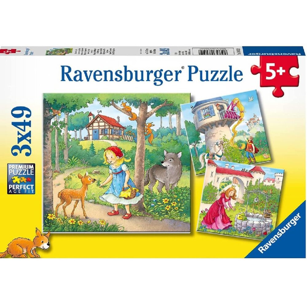 New sealed Ravensburger-3x49 Piece Puzzle - Rapunzel, Little Red Riding Hood